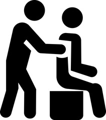 Physical Therapy Icon, Rehabilitation, Exercise, Massage, Recovery, Muscle Strength, Fitness, Health, Medical Treatment, and Wellness Care Symbols in Modern Vector Style, used for web page mobile