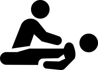 Physical Therapy Icon, Rehabilitation, Exercise, Massage, Recovery, Muscle Strength, Fitness, Health, Medical Treatment, and Wellness Care Symbols in Modern Vector Style, used for web page mobile