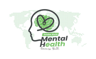 World Mental Health Day is celebrated with a green ribbon, an international symbol of raising awareness of mental health and self-care.	