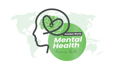 World Mental Health Day is celebrated with a green ribbon, an international symbol of raising awareness of mental health and self-care.	