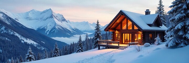 Cozy Mountain Cabin Getaway Breathtaking Views & Winter Wonderland Serenity
