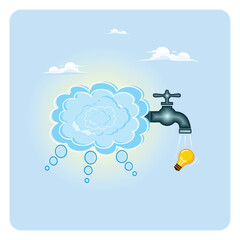 Thinking idea or brainstorm concept to get solution.