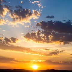 Colorful sunset sky with clouds (1)