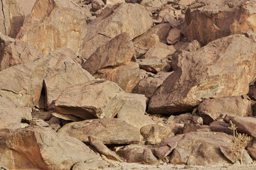 Ben Amera, monolith in Mauritania, Sahara desert, West Africa