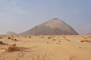 Ben Amera, monolith in Mauritania, Sahara desert, West Africa