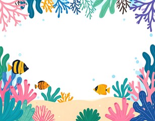 Colorful underwater scene with coral and fish (1)