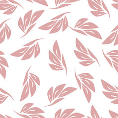 Fototapeta premium Cute hand drawn feminine seamless pattern with wildflowers 