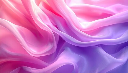 Obraz premium Soft Pink and Purple Fabric Waves