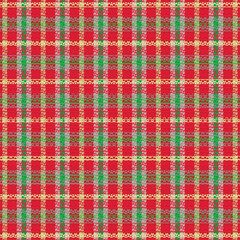 Tartan plaid pattern with texture. Vector illustration.
