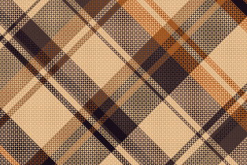Tartan plaid pattern with texture. Vector illustration.