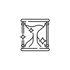 Hourglass icon, Sandglass Symbol Outline icon Transparent background Editable Stroke