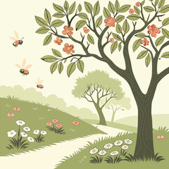 Vibrant crimson maple forest in peak autumn foliage showcasing a rich tapestry of fall colors and natural beauty perfect for seasonal designs