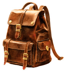 Stylish Brown Leather Backpack for Everyday Use
