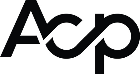 Acp Letter Initial Logo Design Vector Illustration 