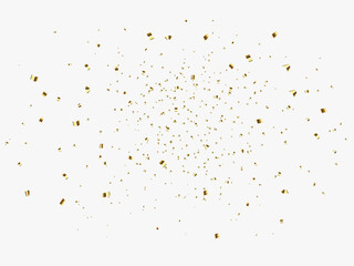 Golden Confetti Ribbon Scatter – Festive Celebration Overlay. Gold Ribbon Confetti – Scattered Party Decoration. Elegant Golden Confetti – Festive Celebration Ribbon Overlay