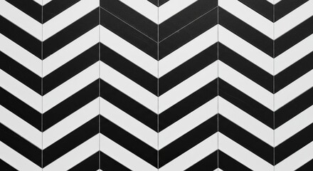 Monochrome Chevron Tiles: A Sharp Geometric Motif for Modern Interiors