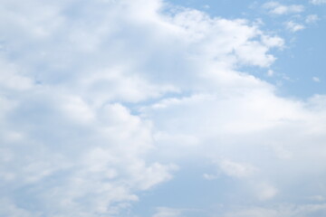 blue sky with white clouds. The sky is clear and bright. High quality photo