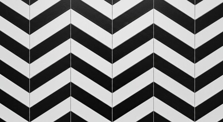 Monochrome chevron design offers a modern and visually striking pattern