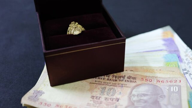 Concept Of Wealth And Prosperity With Gold And Cash