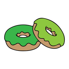Green Frosted Donut Art