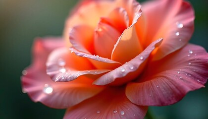 Flower Petal with Dew Macro Background