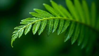 Green Fern Leaf Macro Nature Background