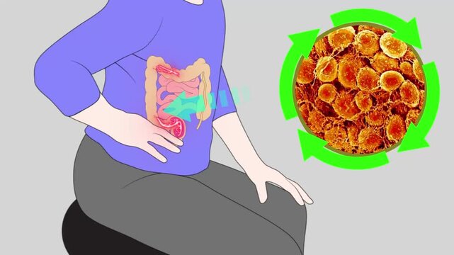 woman having abdominal pain, weight loss 