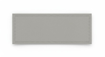 Blank rectangular fabric patch for branding with stitched border isolated