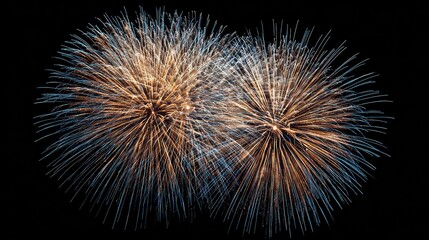 Fototapeta premium Bright and Colorful Fireworks Bursting in a Night Sky Celebration for Festivals and Events