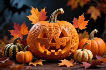 Unique Autumn Pumpkin Display