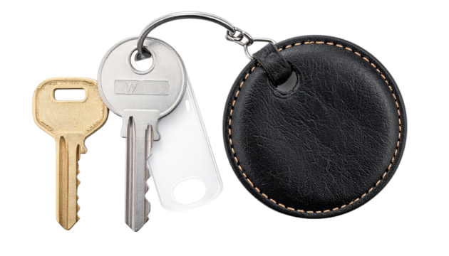  Metal House Key with Keychain Duo, isolated on transparent background - Powered by Adobe