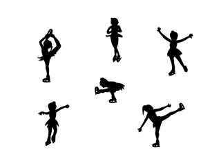 フィギュアスケート女子シルエット