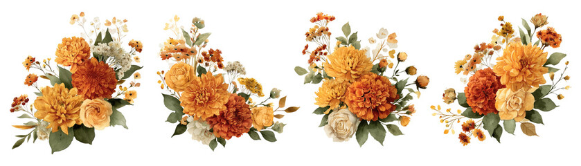 Stunning Floral Arrangements in Orange Tones
