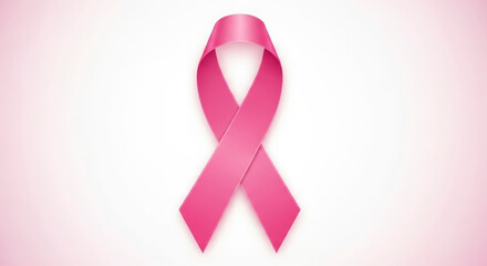 Pink ribbon for breast cancer awareness month early detection hope