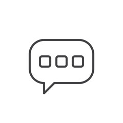 Chat bubble line icon