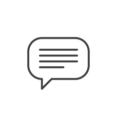 Comment message line icon