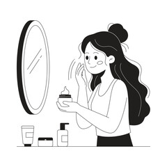 Skincare Routine vector Illustration 