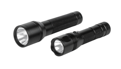  Modern flashlight bundle, two variations isolated on transparent background