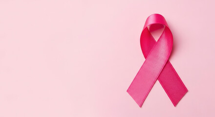 Pink Ribbon Symbolizing Breast Cancer Awareness and Hope for Patients