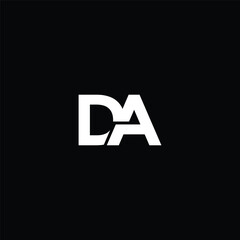 Modern letter DA logo design