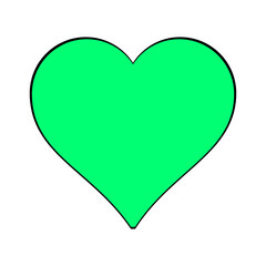 turquoise heart icon illustration