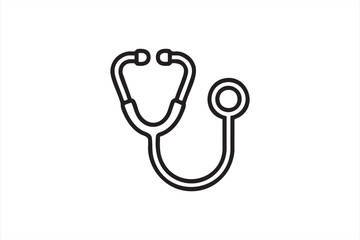 Clean healthcare vector symbol of stethoscope for hospital and diagnostics
