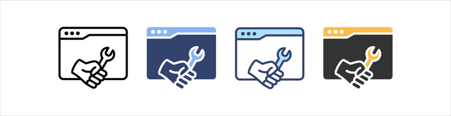 Repair Icon Set Multiple Style Collection