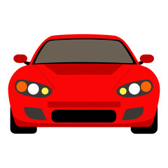 Gorgeous red car on white background.
