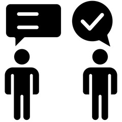 Communication Skills glyph icon