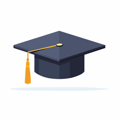 graduation cap on white background