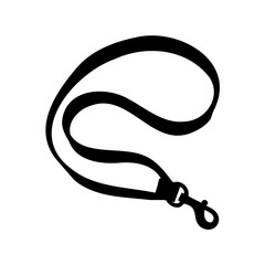 Black Lanyard Illustration on a White Background in a Vector Graphic