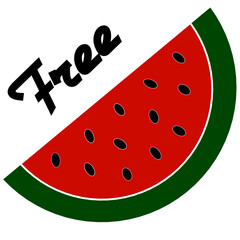 watermelon. illustration of fresh watermelon, green and black, a combination of watermelon colors. vector illustration watermelon