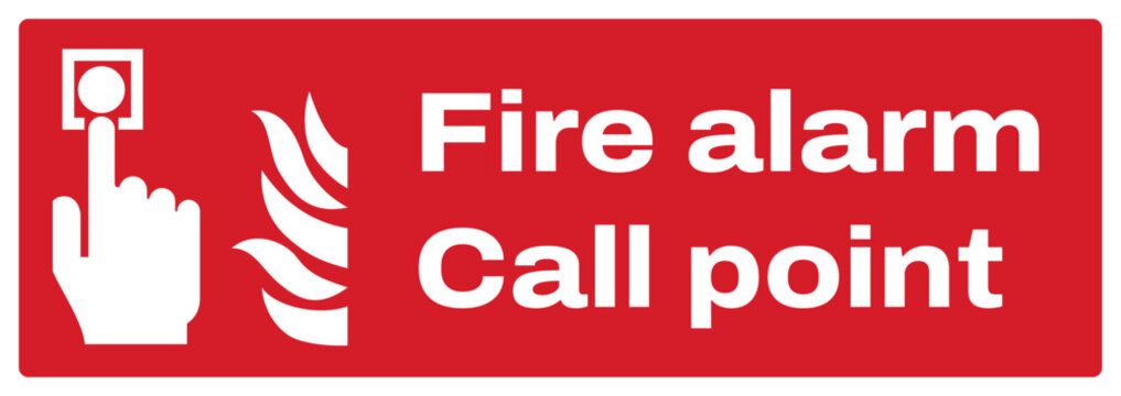 OSHA-ANSI fire prevention safety signs sentence case text_fire alarm call point_landscape size 1/2 a4,a3,a2,a1	 
