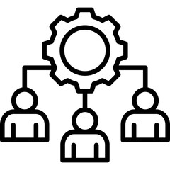 Team Collaboration line icon